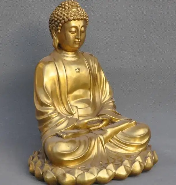 15 &quotтибетский буддийский храм Joss медный Шакьямуни татхагата Будда статуя | Дом и