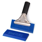 EHDIS металлическая ручка синий Макс скребок + 1 шт. запасное резиновое лезвие инструмент для обертывания автомобиля виниловая сменная пленка инструмент для установки Автомобильный скребок для льда
