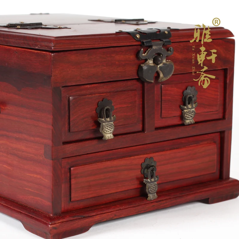 Подставка под старину из красного сандалового дерева с зеркалом|box box|box redbox jewelry |
