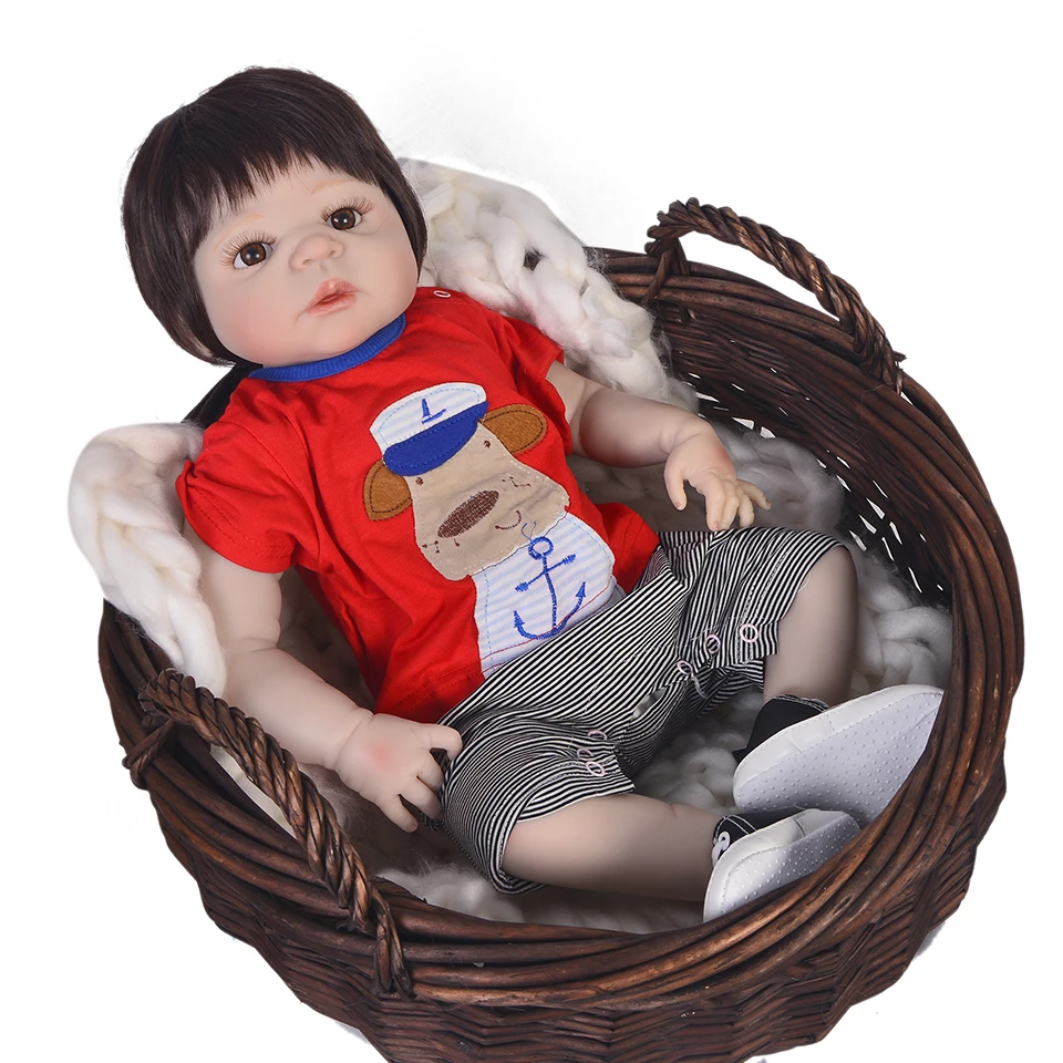 NPK 23&quot Full Body Silicone Reborn Baby boy reborn doll toys bathe Play House dolls baby toddler bonecas kids gift | Игрушки и хобби
