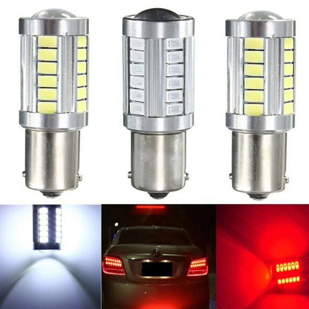 2X Янтарный RV Кемпер 1156 1141 1003 BA15S 5730 33 SMD светодиодный обратный светильник 12V |