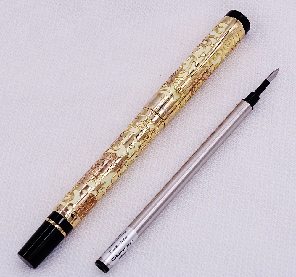 Jinhao 5000 винтажная Роскошная искусственная резьба по текстуре дракона ручка с