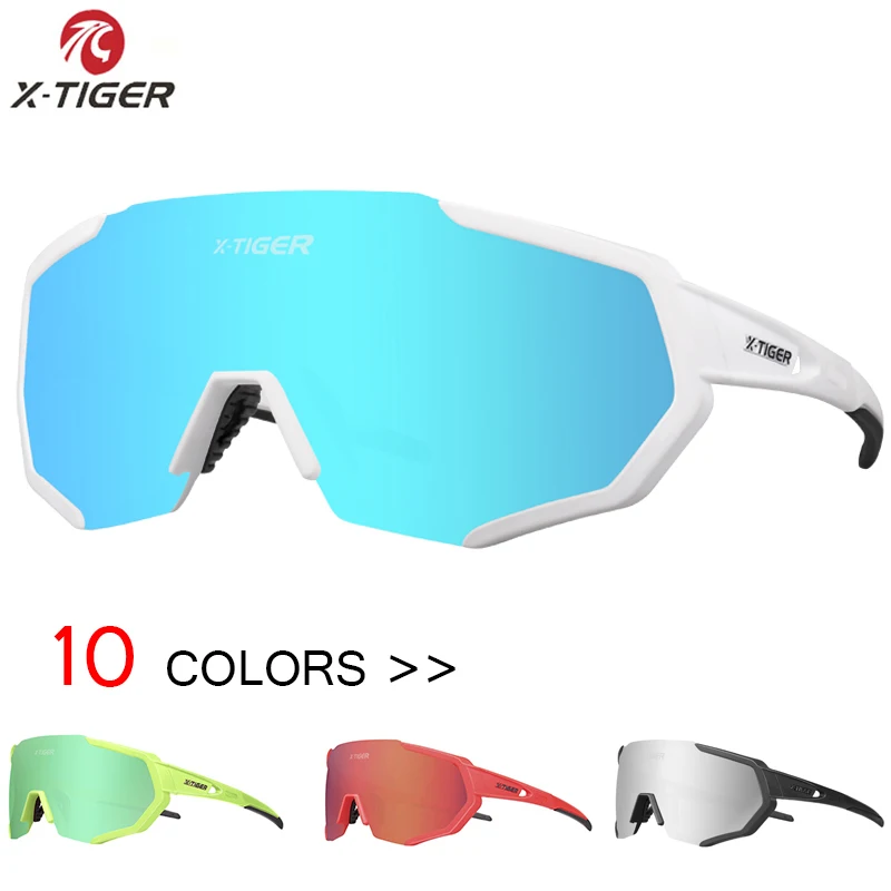 

X-TIGER 2021 Polarized Cycling Sun Glasses Outdoor Sports Bicycle Sunglasses Goggles 3 Lenses Gafas de Ciclismo Bike Eyewear