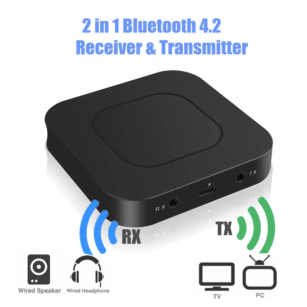 2 в 1 автомобильный комплект Bluetooth V4.2 передатчик приемник беспроводной A2DP 3 5 мм