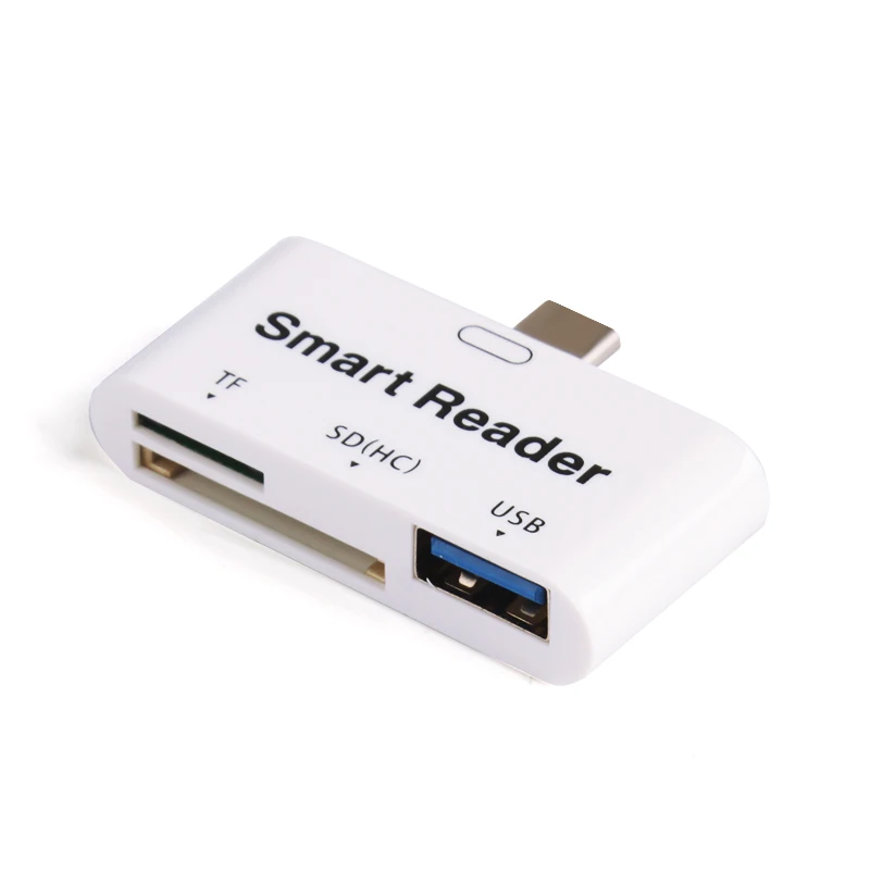 Высококачественный мини 3 в 1 Type-C USB 0 OTG SD/TF удлинитель карты смарт-кардридер
