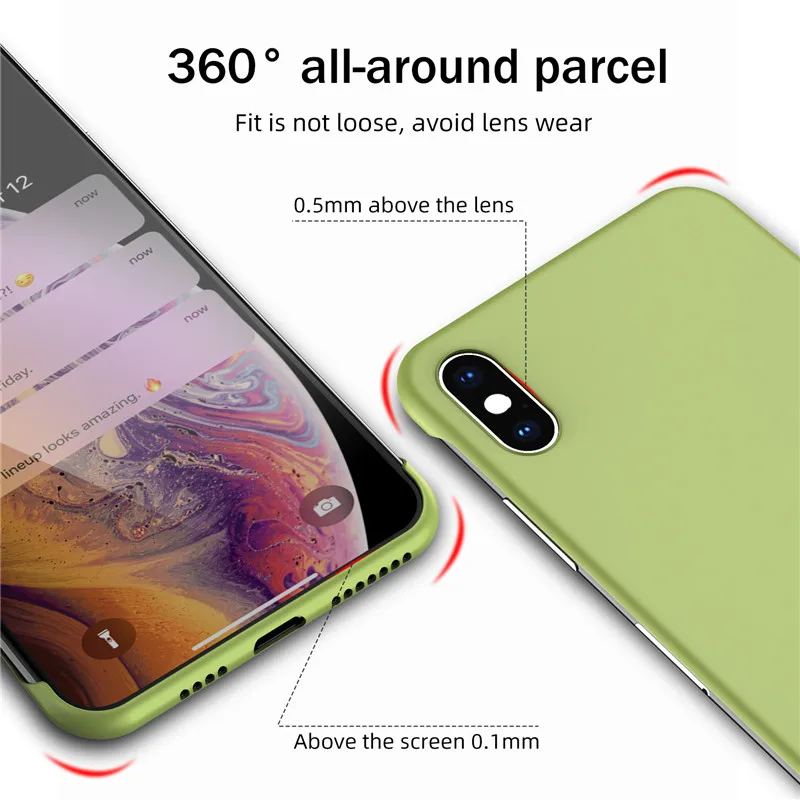 USLION матовый безрамный чехол для телефона iPhone 7 6 6S 8 Plus карамельного цвета XS Max XR X