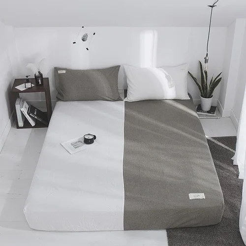 fitted sheet 1 Мягкая и дышащая Простыня из хлопка, простыня на кровать, Наволочка на кровать, sabanas 160/180x200 см - Цвет: fitted sheet 1