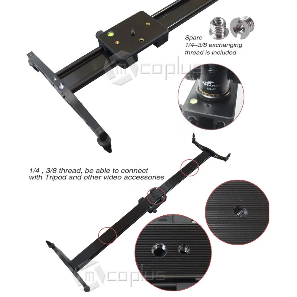 Профессиональная портативная тележка слайдер Mcoplus для видеокамер DSLR 60 см/24