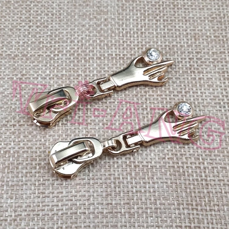 20 шт./лот 5 # слайдеры на молнии из цинкового сплава с блестящими стразами | Дом и