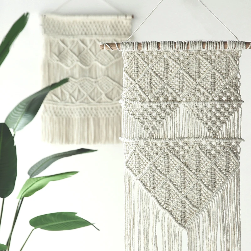 100% хлопок белый домашний Настенный декор декоративный ковер ручной работы