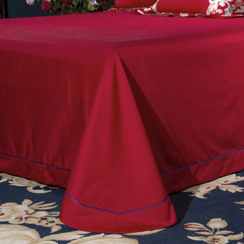 Роскошный свадебный комплект постельного белья из хлопка 800TC белый с вышивкой