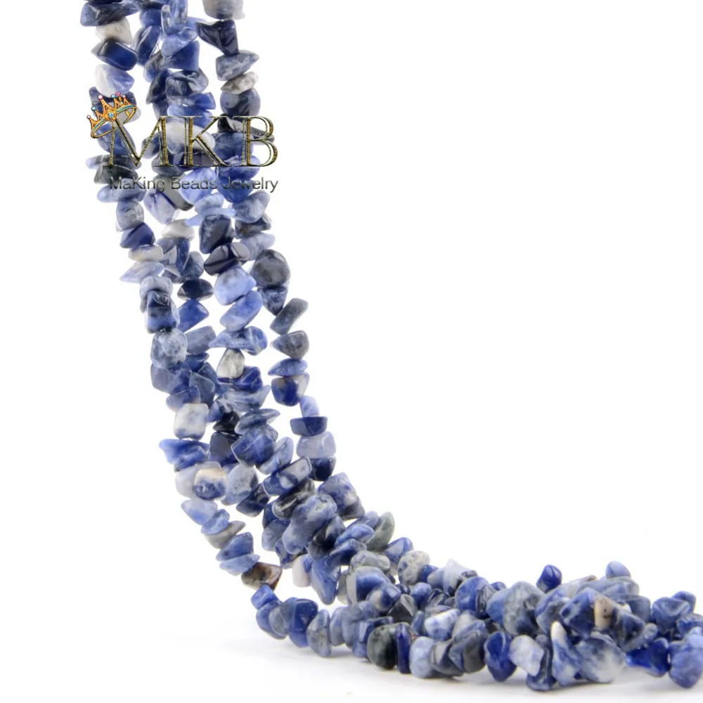 Wholesale Natural Stone Chip Beads Blue Sodalite Gravel For Jewelry Making 3-5mm 5-8mm 8-12mm Irregular Diy Bracelet | Украшения и