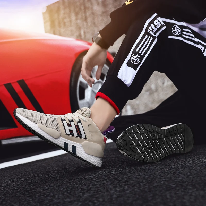 Мужские повседневные кроссовки красовки модные воздухопроницаемые мягкий