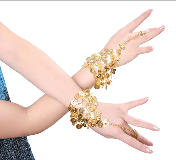 Браслет для танца живота соединенный с кольцом на пальце браслет ручной цепочкой