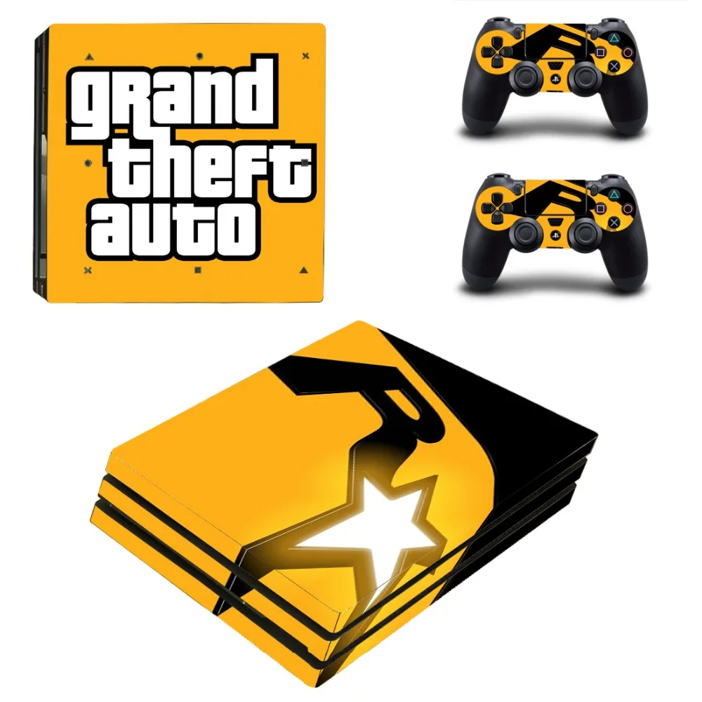 GTA 5 виниловая игровая Защитная Наклейка для Playstation 4 Pro наклейка PS4 консоль + 2