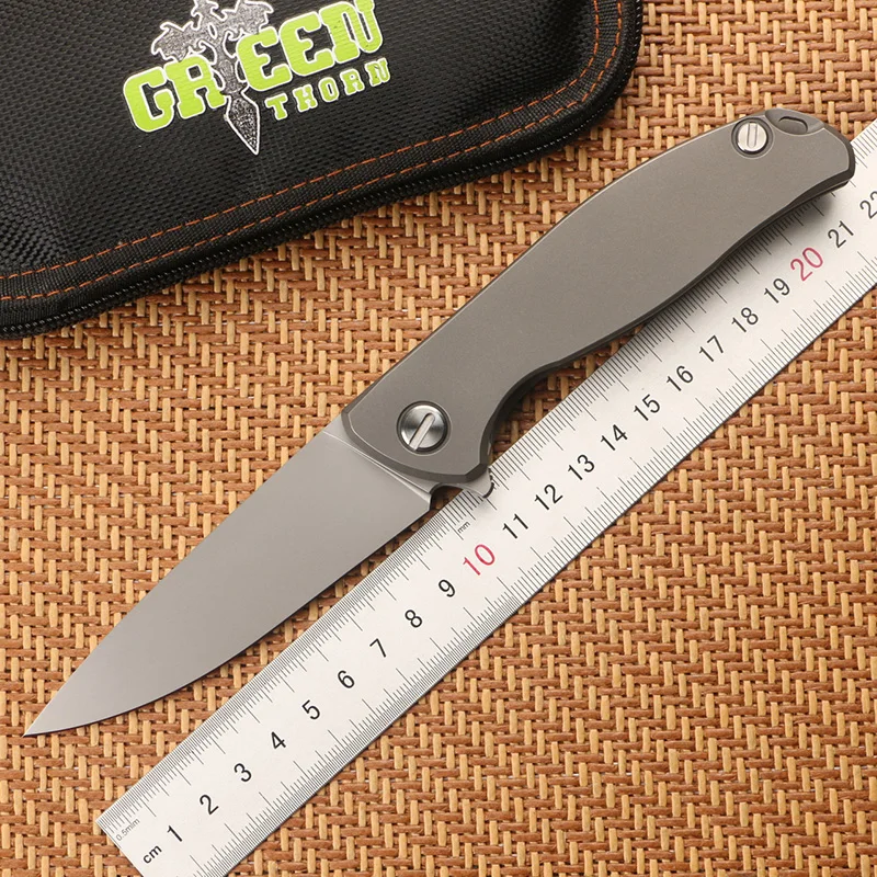 Стальной нож Green thorn 95 K110 с открытой титановой ручкой походный охотничий