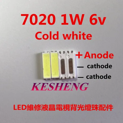 50 шт./лот J-Fi SMD СВЕТОДИОДНЫЙ 7020, 6 В, 1 Вт, мА, 84 лм
