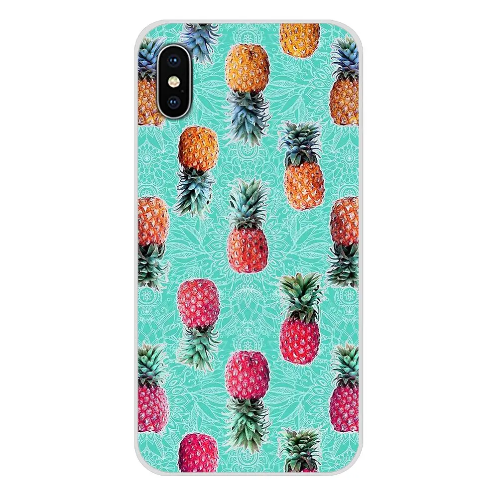 Мягкий прозрачный чехол для кожи с фруктовым рисунком ананаса Xiaomi Mi4 Mi5 Mi5S Mi6 Mi A1 A2