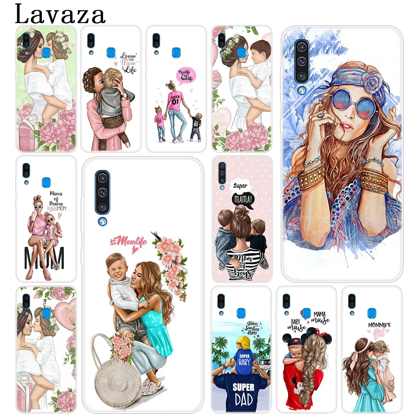 Модный чехол для телефона с черными и коричневыми волосами Samsung Galaxy A70 A60 A50 A40 A30 A20