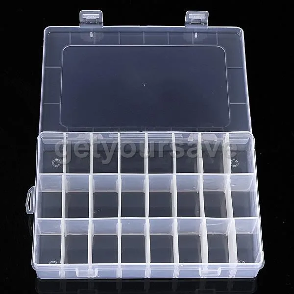 Прозрачный Регулируемый органайзер для ювелирных изделий и бусин контейнер