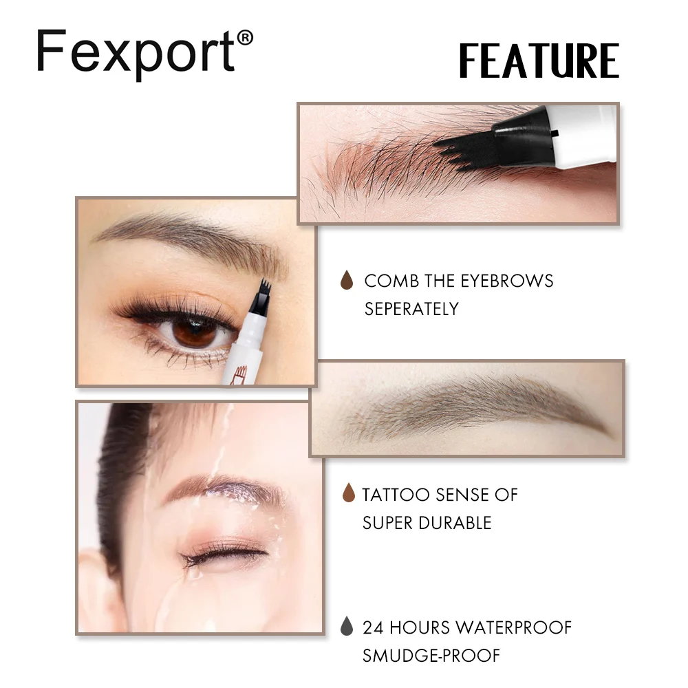 Жидкость карандаш для бровей 4 коготь вилки очень тонкой микро Резьба