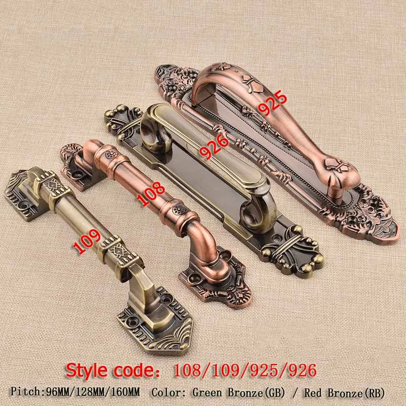 2 шт. ретро классические противоугонные дверные ручки и двойные двери с большим