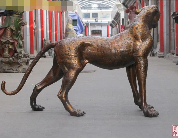 006091 огромная Африка Гепард красная бронзовая скульптура свирепый Плотоядный