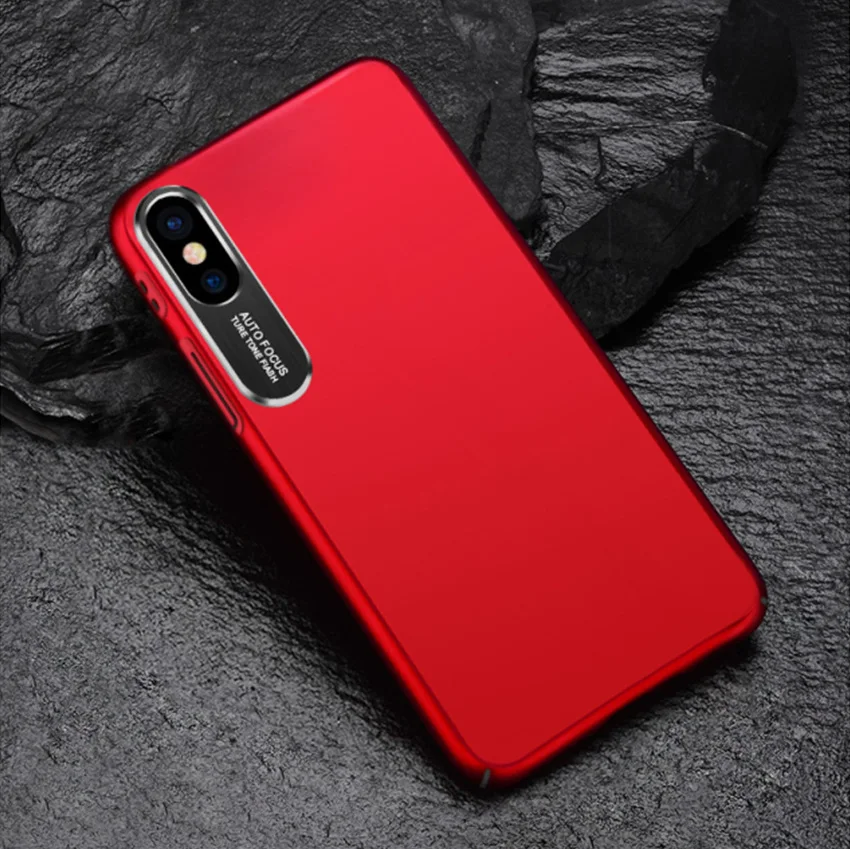 Сверхтонкий матовый Камера металла Защитный чехол для iPhone X телефон Жесткий PC