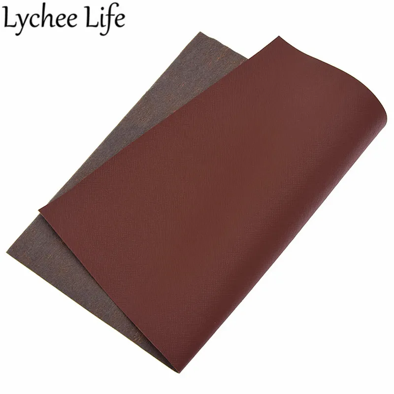 2 Lychee Life 29x21 см Синтетическая кожа ткань A4 сплошной цвет ПВХ ткань DIY для пошива домашней одежды одежда аксессуары поставки - Цвет: 2