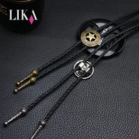lika 2018 selling tie necklace retro multi occasion applications leather rope necklace female pendant necklace charm bar chokers