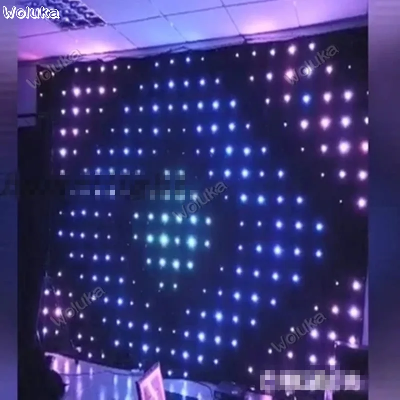 Светодиодный видео занавес DJ якорь webcast Свадебный Бар Диско динамический фоновая