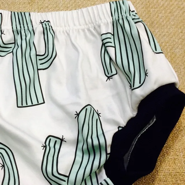 Newborn Baby Boys Shorts Summer Cactus Cotton Tracksuits PP For Girls Children 2015 New Kids Clothing | Детская одежда и обувь