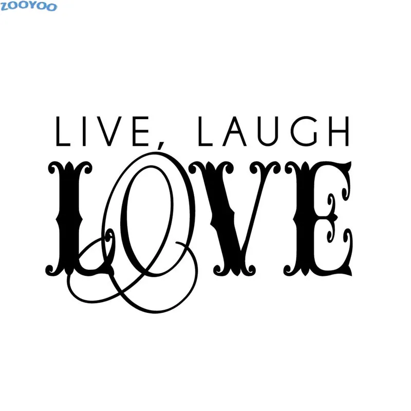 ZOOYOO Live Laugh Love Wall Sticker Home Decor Family Decals Removable Living Room Bedroom Decoration | Дом и сад