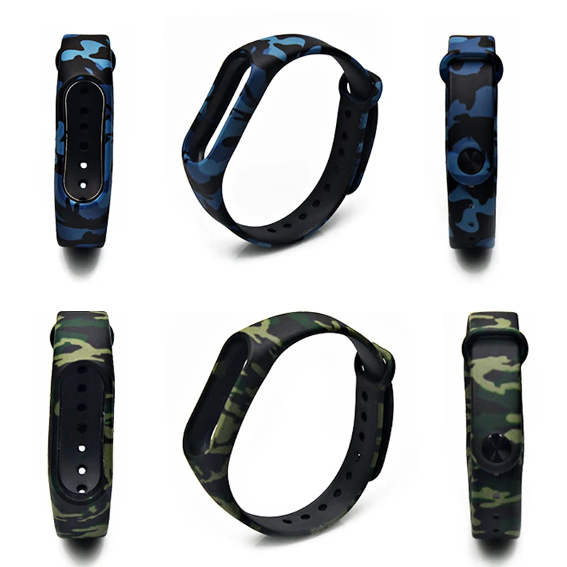 Ремешок BOORUI для Miband 2 силиконовый сменный Браслет Для xiaomi miband2 камуфляжный