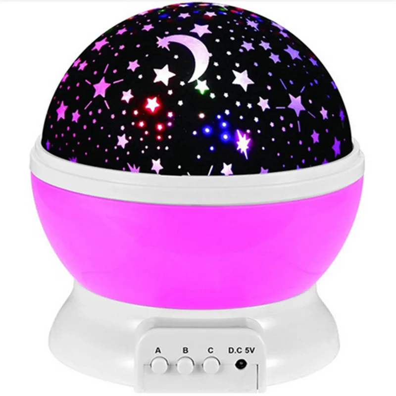 Вращающийся проектор USB лампа спин звездное небо Звезда Мастер Ночник Дети сон