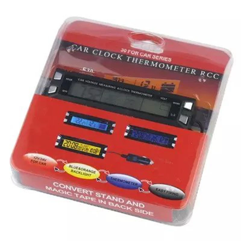 3 в 1 автомобильный термометр с ЖК дисплеем и датчиком|digital lcd|weather stationclock weather station |