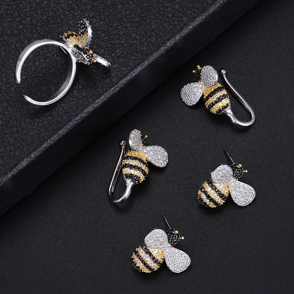 Индивидуальные многоцветные насекомые Пчелы серьги и кольцо набор украшений для