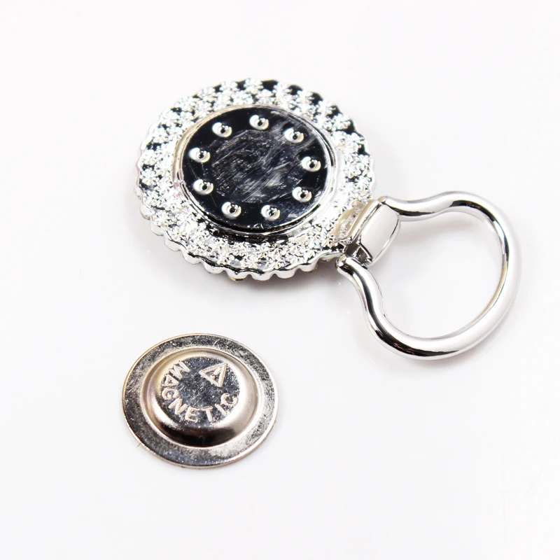 6 шт. древнее серебро магнитный держатель для очков удостоверения личности ярлыка магнитная брошь 18 мм