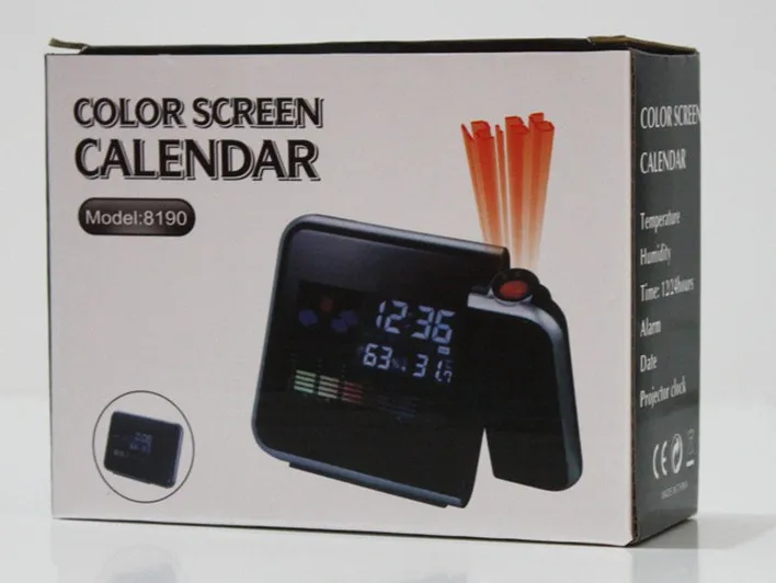 Проекция Будильник Температура И Влажность Цифровой Будильники LED Календарь |