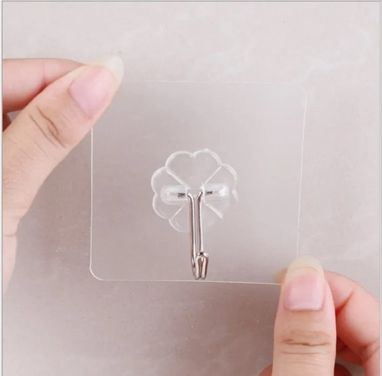 Нагрузка 8 кг прозрачный крючок Палка с капюшоном для ванной комнаты сильный клей