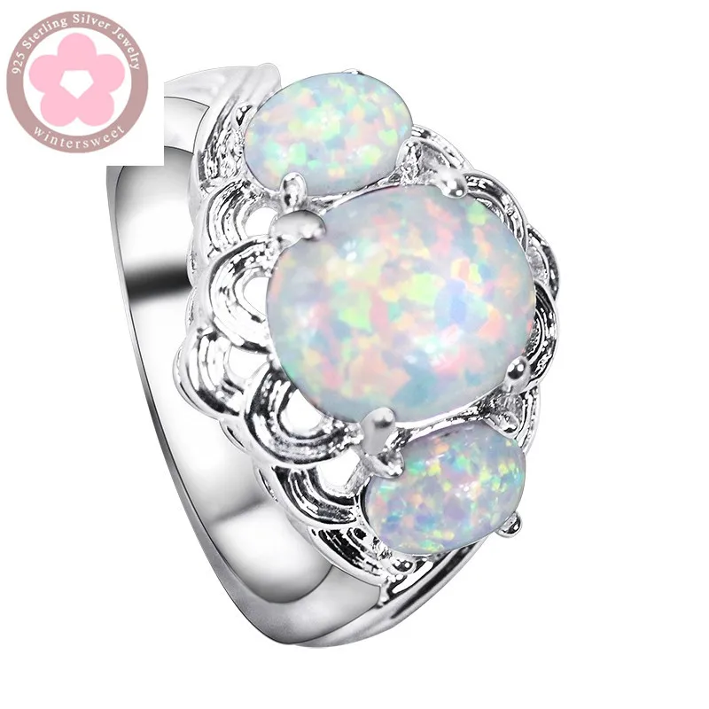 

JLR-1260 Unique Cocktail Rings New Brand Gorgeous Fire Opal Gem Original Design Silver Ring Charming Party Rings For Women