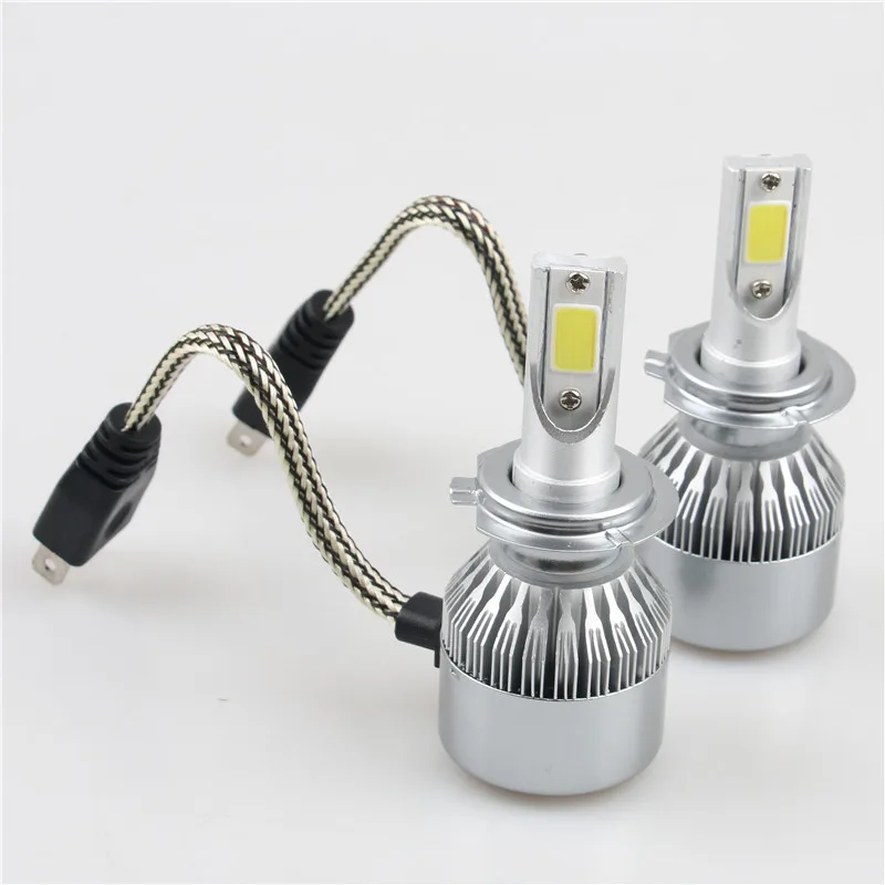 2X H7 светодиодные H4 Автомобильные фары 80 Вт 8000лм лампы H1 H8 H9 H11 6000 К Led 12В