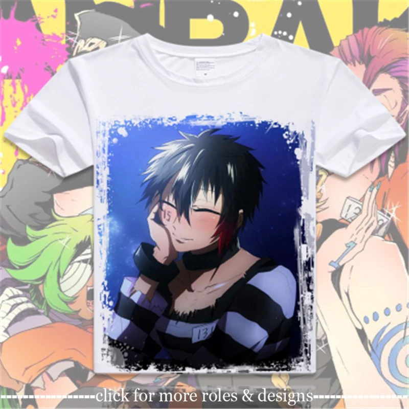 Nanbaka - The Numbers Rock Jyugo Nico Cosplay Costume Cloth Unisex Short Sleeve T Shirt T-shirt | Тематическая одежда и