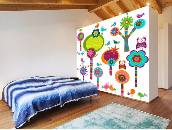 Обои для новорожденных на заказ 3D обои с мультяшными цветами гостиной спальни