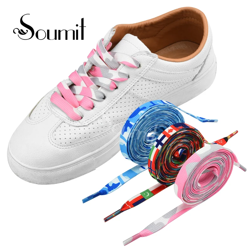 

Soumit 1 Pair Fashion Shoelaces Flat For Sneakers Sport Shoes Hollow Woven Laces 80CM/100CM/120CM/150CM Long Shoe Lace Replace