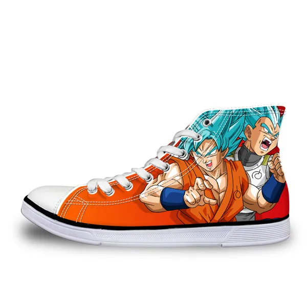 Thikin Dragon Z Ball мужские высокие парусиновые туфли крутой Жемчуг дракона Супер Синий персонаж сын Goku vegeta мужские кроссовки с вулканизированной подошвой - Цвет: H2936AK