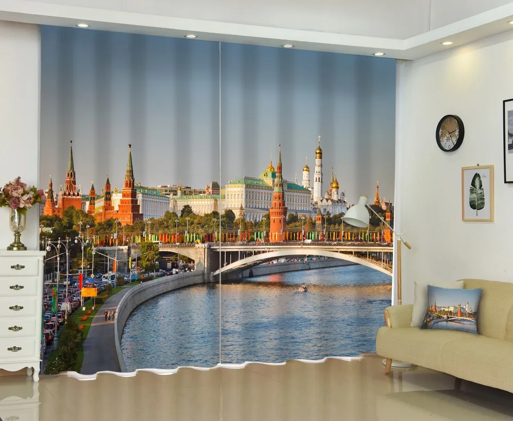 Затемненные шторы экраны креативный дизайн 3D индивидуальный принт | Дом и сад