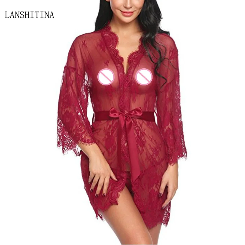 Lanshitina сексуальное неглиже женское нижнее белье Горячее Эротическое Плюс Размер