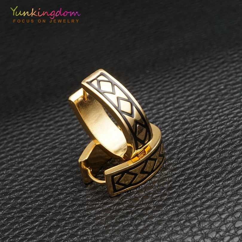 Yunkingdom Винтажные серьги кольца для женщин 316L из нержавеющей стали Панк Круг