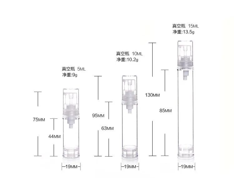 50PCS 15ML 10ML 5ML Airless Lotion Pump Bottle Emtpy Refillable hand cream bottle With lotion pump | Дом и сад